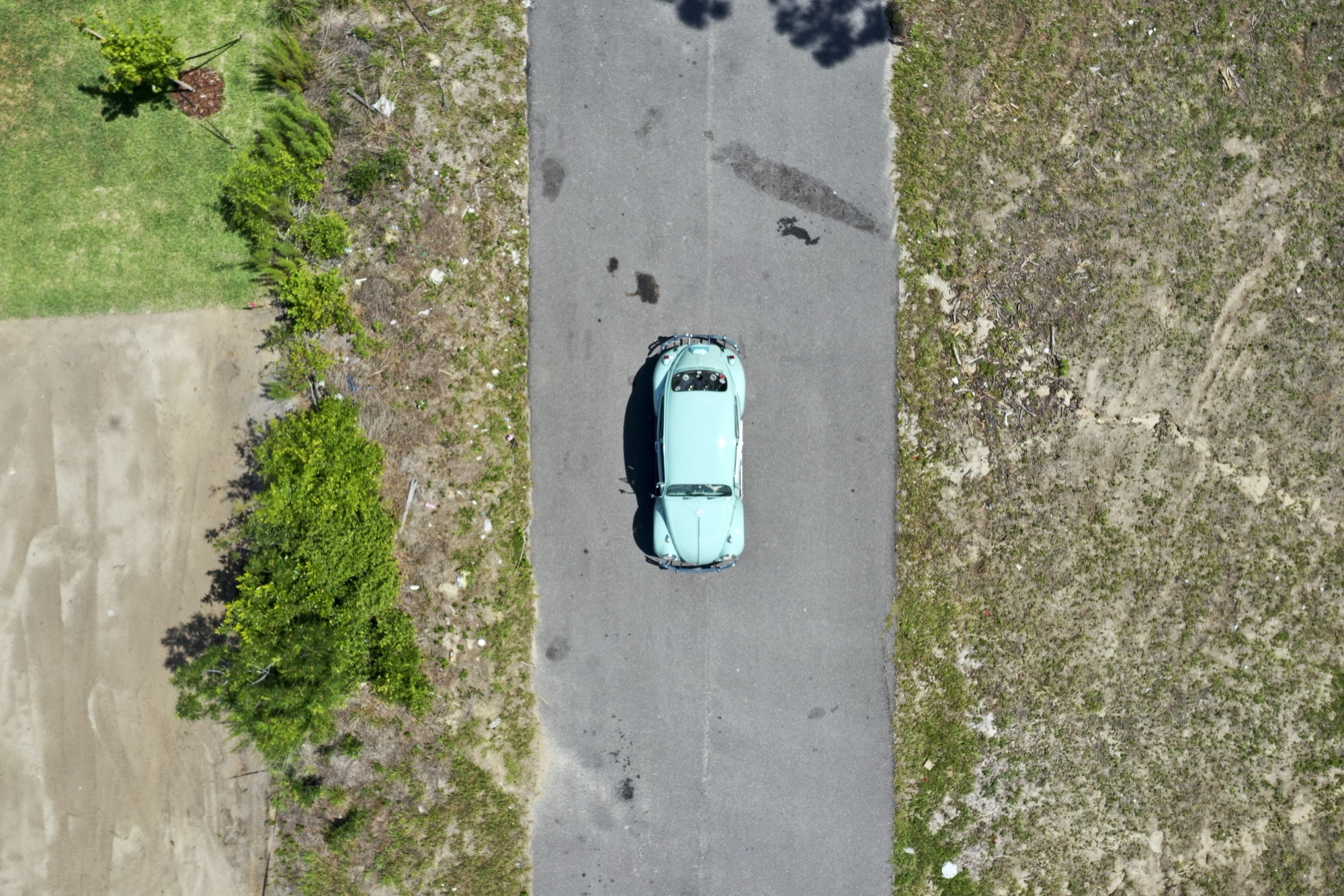 Aerial shot VW Beetle