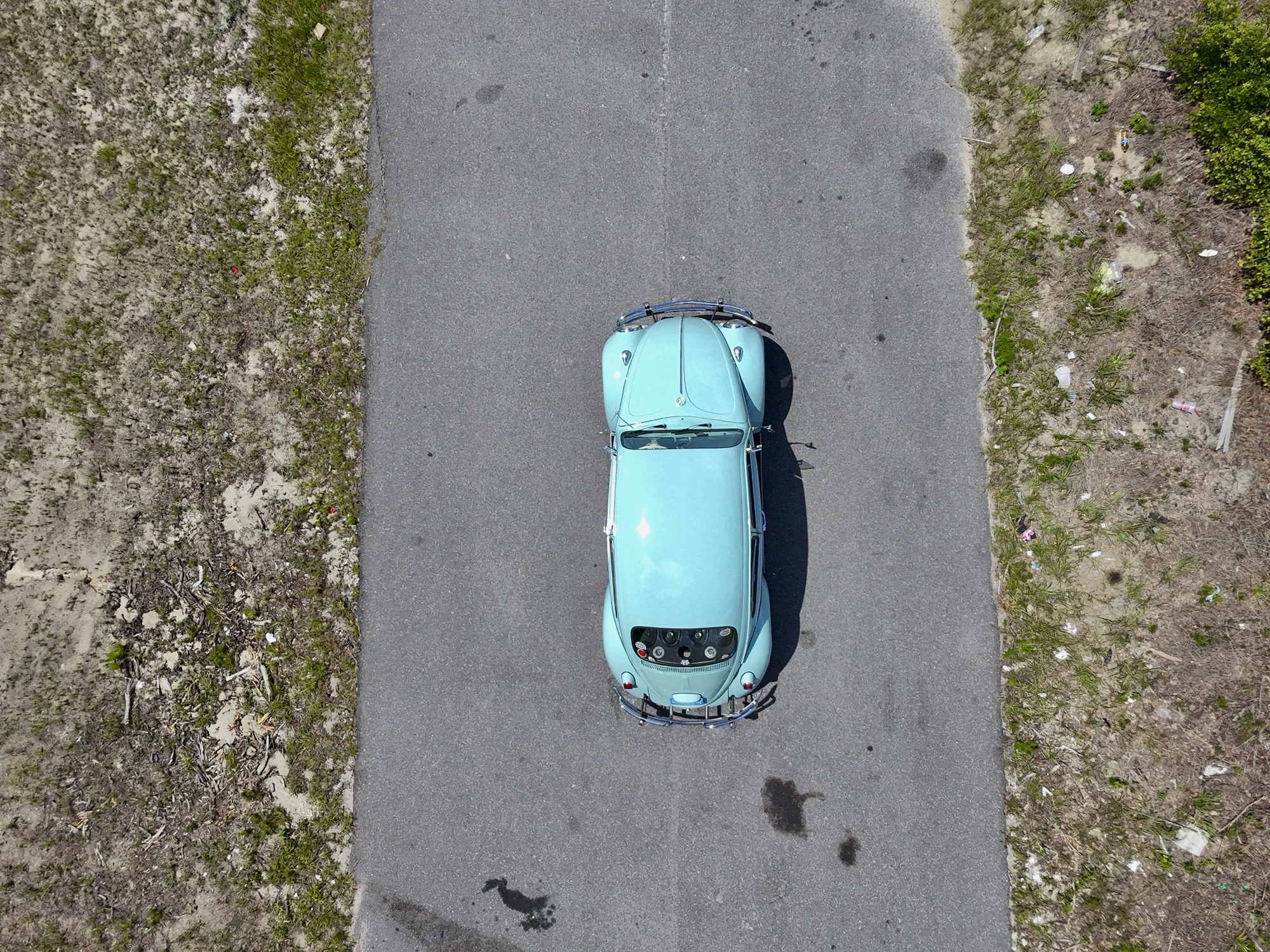 Aerial shot VW Beetle