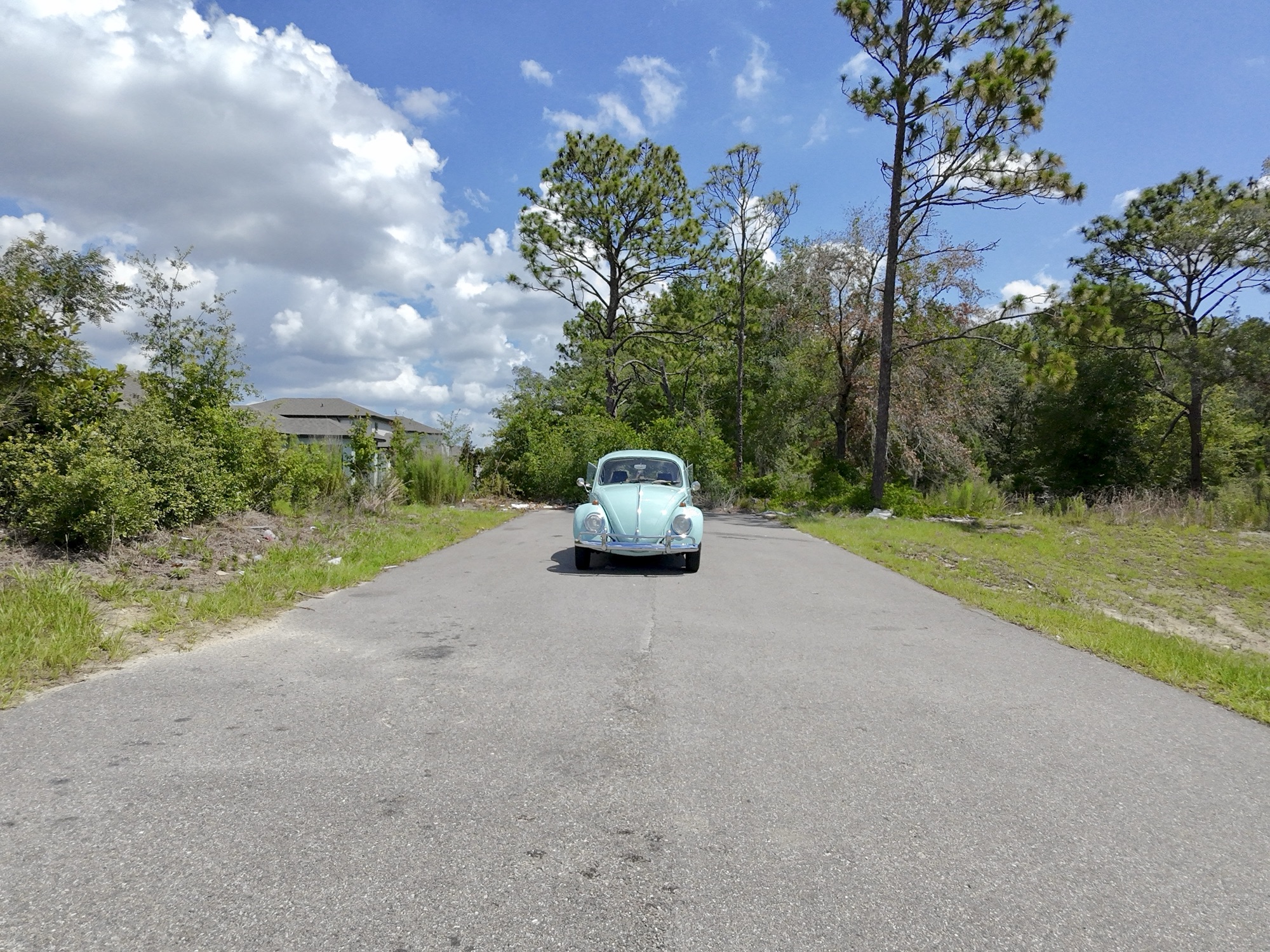 Aerial shot VW Beetle